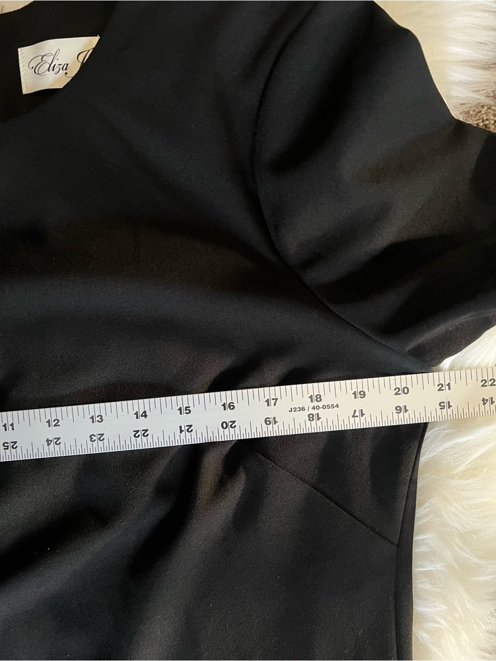 Eliza J Black Short Sleeve Crewneck Mini little black Dress size 16 - Picture 5 of 7